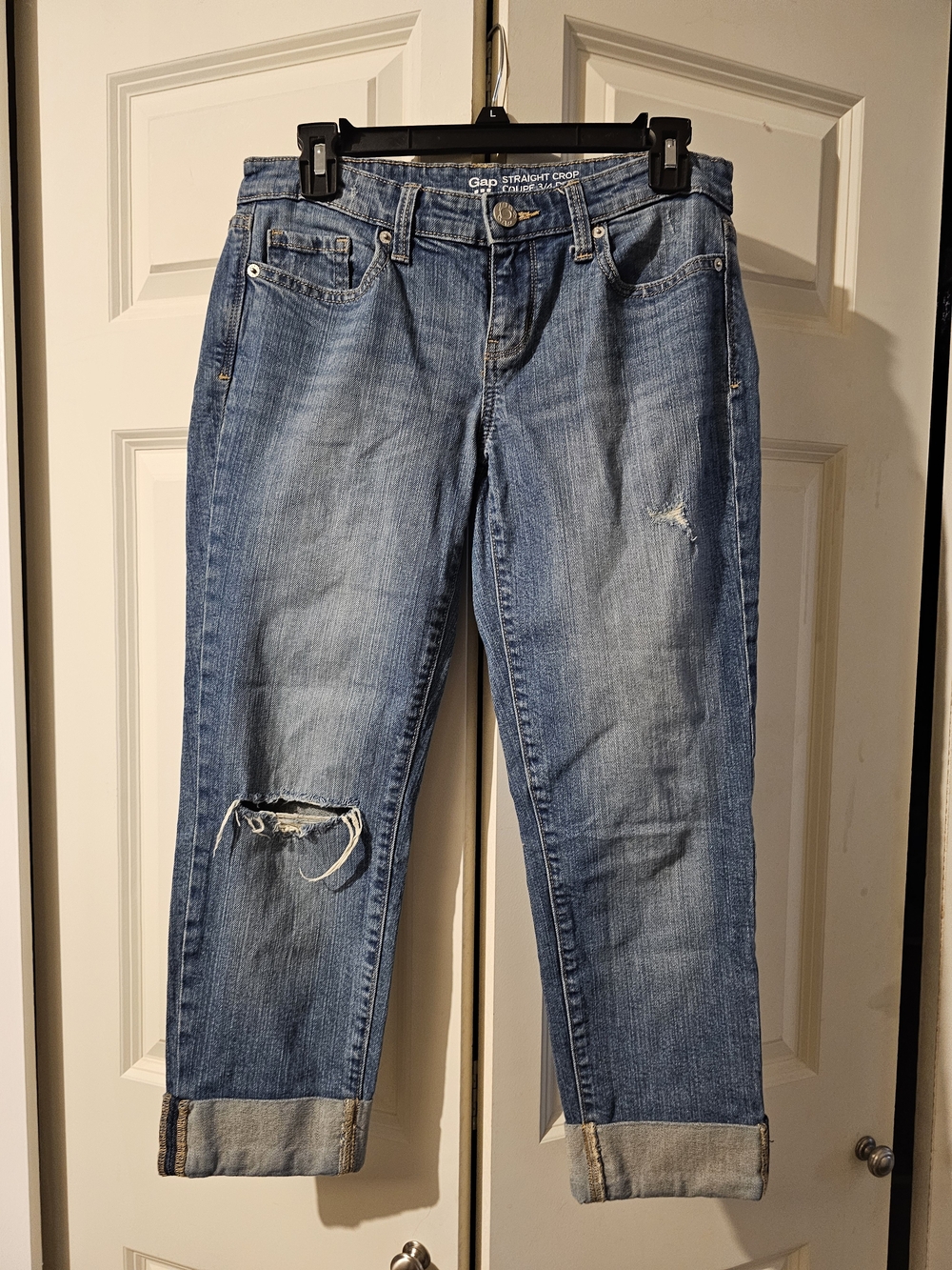 Gap Blue Straight Crop Jeans for Women Sz 4